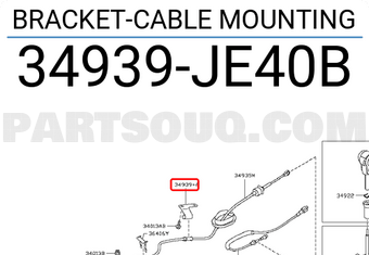 Nissan 34939JE40B BRACKET-CABLE MOUNTING