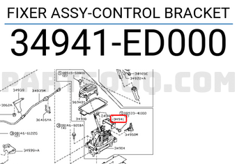 Nissan 34941ED000 FIXER ASSY-CONTROL BRACKET