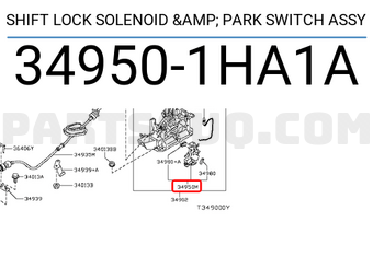 Nissan 349501HA1A SHIFT LOCK SOLENOID & PARK SWITCH ASSY