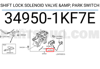 Nissan 349501KF7E SHIFT LOCK SOLENOID VALVE & PARK SWITCH