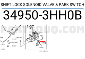 Nissan 349503HH0B SHIFT LOCK SOLENOID VALVE & PARK SWITCH
