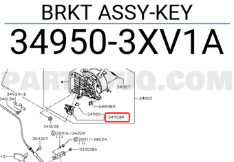 Nissan 349503XV1A BRKT ASSY-KEY
