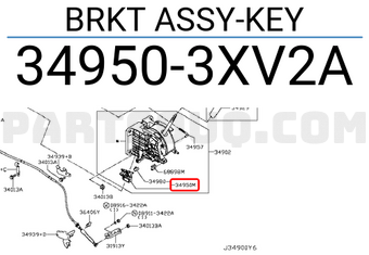 Nissan 349503XV2A BRKT ASSY-KEY