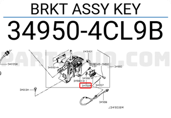 Nissan 349504CL9B BRKT ASSY KEY