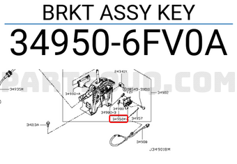 Nissan 349506FV0A BRKT ASSY KEY