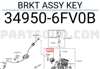 Nissan 349506FV0B BRKT ASSY KEY