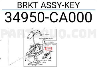 Nissan 34950CA000 BRKT ASSY-KEY