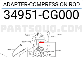 Nissan 34951CG000 ADAPTER-COMPRESSION ROD