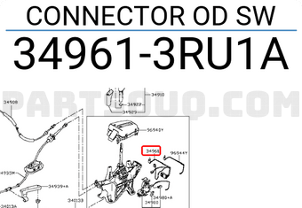 Nissan 349613RU1A CONNECTOR OD SW