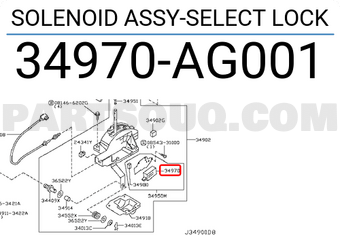 Nissan 34970AG001 SOLENOID ASSY-SELECT LOCK