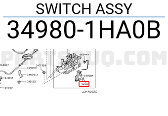 Nissan 349801HA0B SWITCH ASSY