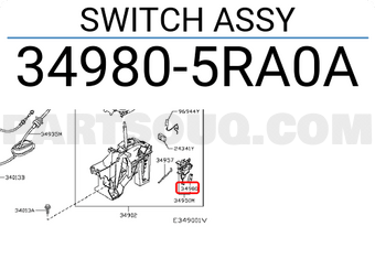 Nissan 349805RA0A SWITCH ASSY
