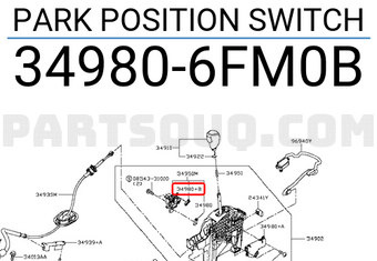 Nissan 349806FM0B PARK POSITION SWITCH
