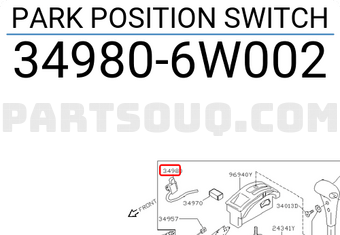 Nissan 349806W002 PARK POSITION SWITCH