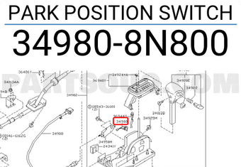 Nissan 349808N800 PARK POSITION SWITCH