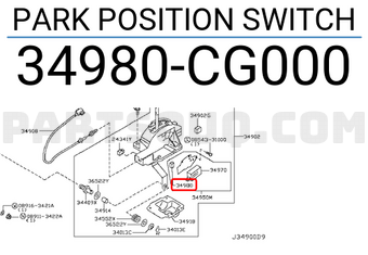 Nissan 34980CG000 PARK POSITION SWITCH