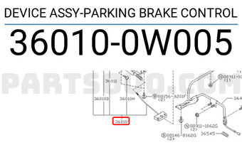 Nissan 360100W005 DEVICE ASSY-PARKING BRAKE CONTROL