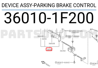 Nissan 360101F200 DEVICE ASSY-PARKING BRAKE CONTROL