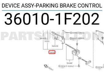 Nissan 360101F202 DEVICE ASSY-PARKING BRAKE CONTROL
