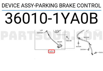Nissan 360101YA0B DEVICE ASSY-PARKING BRAKE CONTROL