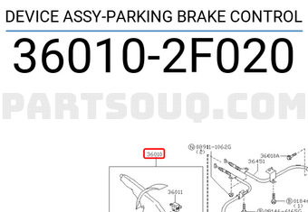 Nissan 360102F020 DEVICE ASSY-PARKING BRAKE CONTROL