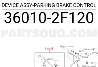 Nissan 360102F120 DEVICE ASSY-PARKING BRAKE CONTROL