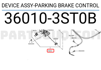 Nissan 360103ST0B DEVICE ASSY-PARKING BRAKE CONTROL