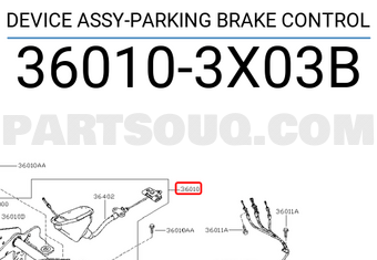 Nissan 360103X03B DEVICE ASSY-PARKING BRAKE CONTROL