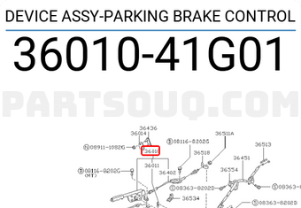 Nissan 3601041G01 DEVICE ASSY-PARKING BRAKE CONTROL