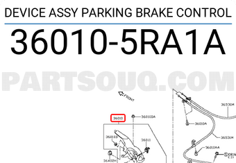 Nissan 360105RA1A DEVICE ASSY PARKING BRAKE CONTROL