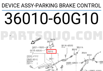 Nissan 3601060G10 DEVICE ASSY-PARKING BRAKE CONTROL