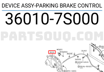 Nissan 360107S000 DEVICE ASSY-PARKING BRAKE CONTROL