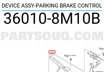 Nissan 360108M10B DEVICE ASSY-PARKING BRAKE CONTROL