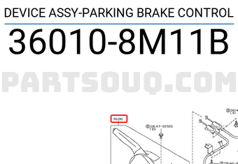 Nissan 360108M11B DEVICE ASSY-PARKING BRAKE CONTROL
