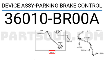 Nissan 36010BR00A DEVICE ASSY-PARKING BRAKE CONTROL