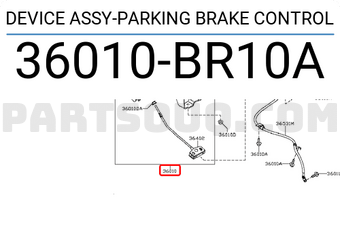 Nissan 36010BR10A DEVICE ASSY-PARKING BRAKE CONTROL