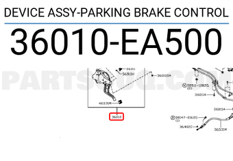 Nissan 36010EA500 DEVICE ASSY-PARKING BRAKE CONTROL
