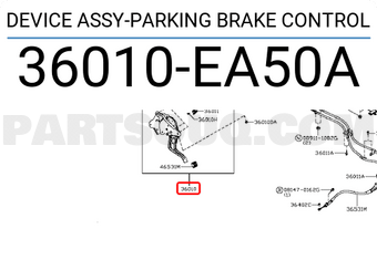 Nissan 36010EA50A DEVICE ASSY-PARKING BRAKE CONTROL