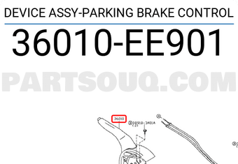 Nissan 36010EE901 DEVICE ASSY-PARKING BRAKE CONTROL