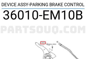 Nissan 36010EM10B DEVICE ASSY-PARKING BRAKE CONTROL