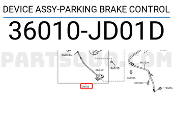 Nissan 36010JD01D DEVICE ASSY-PARKING BRAKE CONTROL