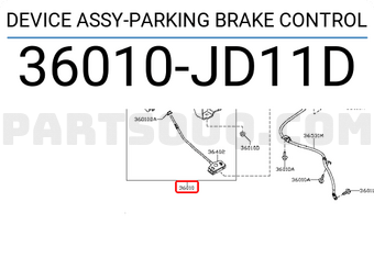 Nissan 36010JD11D DEVICE ASSY-PARKING BRAKE CONTROL