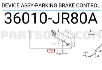 Nissan 36010JR80A DEVICE ASSY-PARKING BRAKE CONTROL