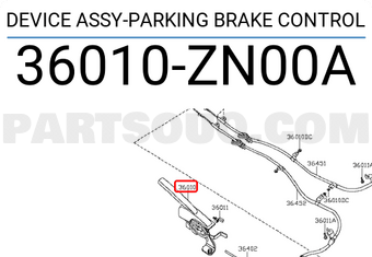 Nissan 36010ZN00A DEVICE ASSY-PARKING BRAKE CONTROL