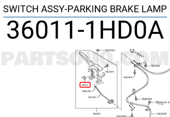 Nissan 360111HD0A SWITCH ASSY-PARKING BRAKE LAMP