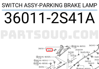 Nissan 360112S41A SWITCH ASSY-PARKING BRAKE LAMP