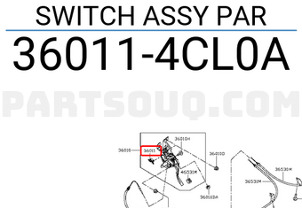 Nissan 360114CL0A SWITCH ASSY PAR