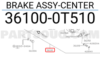 Nissan 361000T510 BRAKE ASSY-CENTER