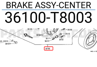 Nissan 36100T8003 BRAKE ASSY-CENTER