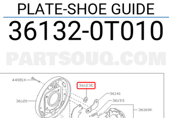Nissan 361320T010 PLATE-SHOE GUIDE